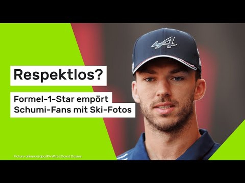 Pierre Gasly: Respektlos? Formel-1-Star empört Schumi-Fans mit Ski-Fotos