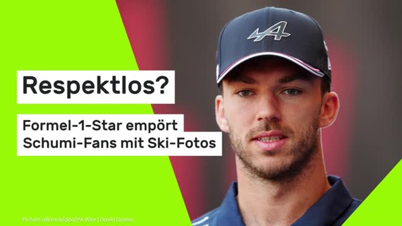 Pierre Gasly: Respektlos? Formel-1-Star empört Schumi-Fans mit Ski-Fotos