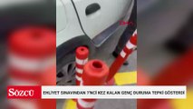 Avcılar'da ehliyet sınavından 7'nci kez kalan genç duruma tepki gösterdi