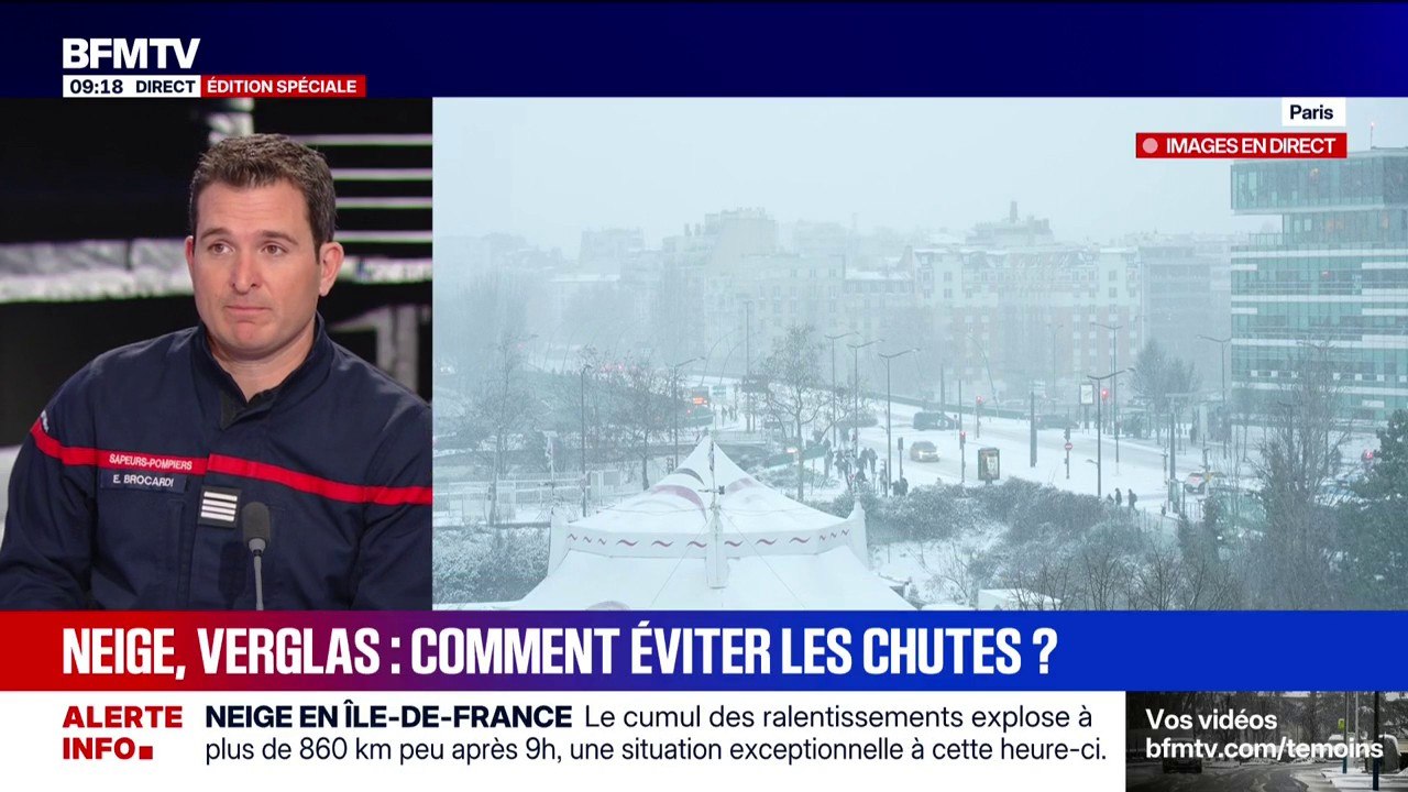 Neige-verglas: "Les personnes les plus vulnérables doivent rester chez elles", avertit Éric Brocardi, porte-parole de la Fédération nationale des sapeurs-pompiers