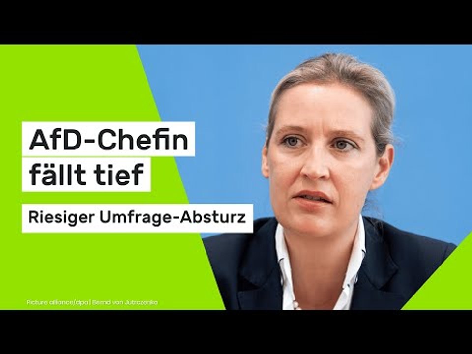 Alice Weidel: Riesiger Umfrage-Absturz - AfD-Chefin fällt tief