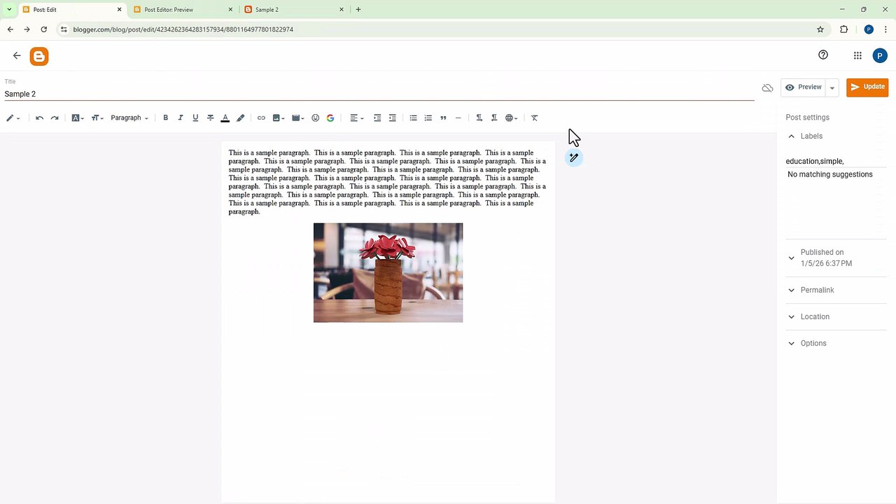 Blogger 13 Previewing, Saving, and Publishing