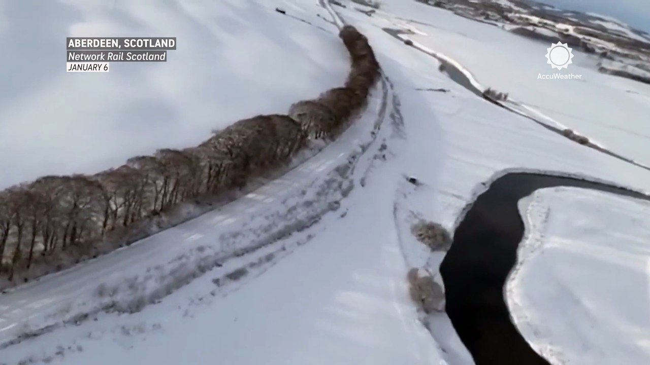 Heavy snow shuts schools, disrupts rail travel across northern Scotland