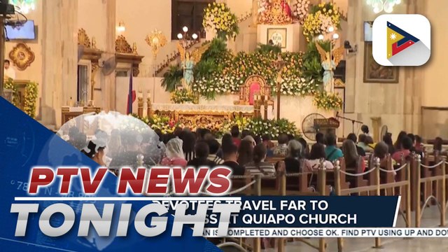 Devotees travel far to attend mass at Quiapo Church; marshals continue to assist churchgoers to ensure orderly entry and exit to and from Quiapo Church