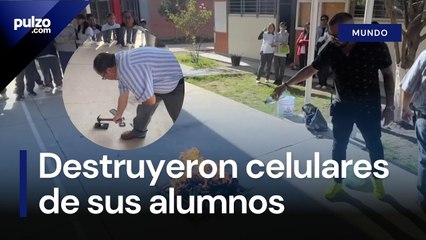Profesores martillaron y quemaron celulares de estudiantes en México | Pulzo