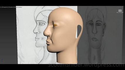 Flame: 3DS MAX Practice Polygon Modeling Head Model Video #132 (01-06-2026)