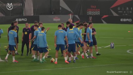 FC Barcelona, entrenamiento previo a la semifinal contra el Athletic de la Supercopa de España