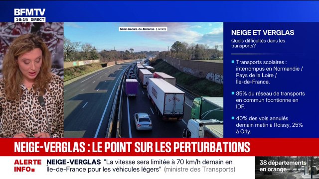 Interdiction de circulation des poids lourds, vitesse maximale limitée, coupure de l'A63... Le point sur les perturbations pour la journée de mercredi