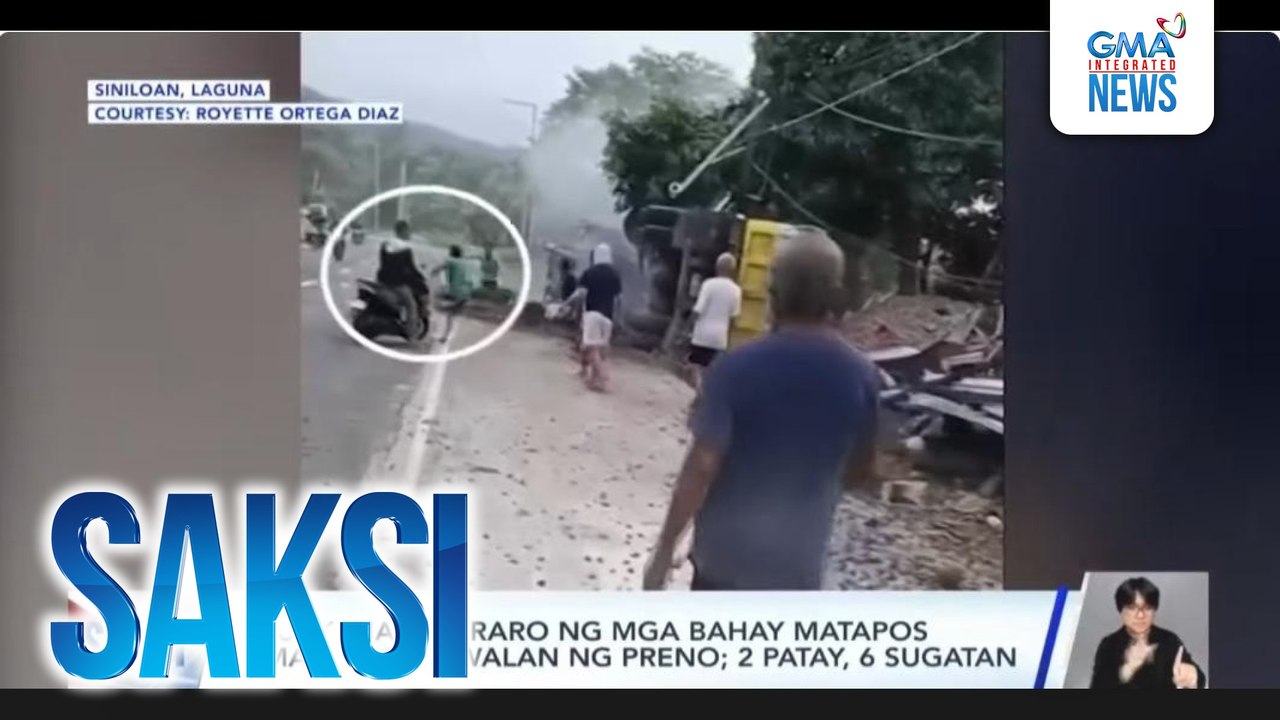 Truck, nang-araro ng mga bahay matapos umanong mawalan ng preno; 2 patay, 6 sugatan | Saksi