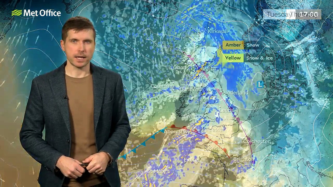 Met Office Tuesday Evening Weather Forecast 06/01/26