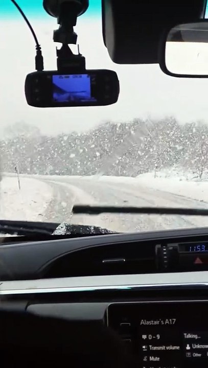 Snowy conditions between Achnasheen and Garve
