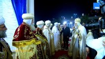 مشاهد لن تراها إلا في مصر.. شاهد كيف استقبل الأقباط الرئيس السيسي خلال قداس عيد الميلاد