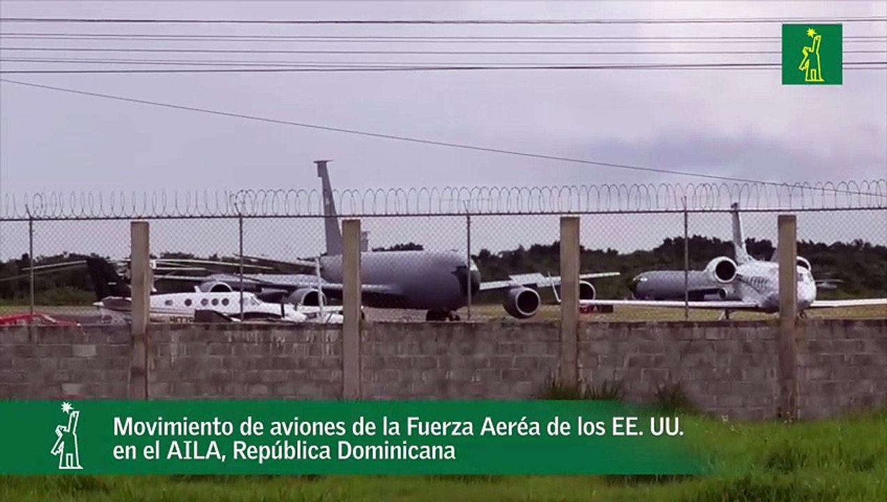 Movimiento de aviones de la Fuerza Aeréa de los EEUU en el AILA, República Dominicana