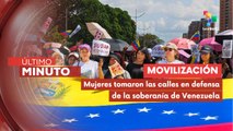 Marcha de mujeres venezolanas exigen liberación del pdte. Nicolás Maduro
