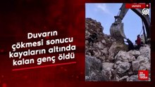 Mersin'de duvarın çökmesi sonucu kayaların altında kalan genç öldü