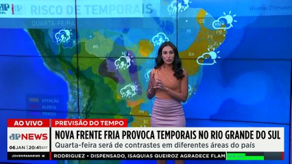 Previsão do Tempo: Nova frente fria provoca temporais no Rio Grande do Sul e derruba temperaturas