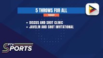 5 Throws-for-All, inilatag ang mga aabangang throw events ngayong 2026