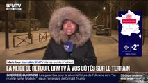 L'épisode neigeux a déjà commencé à Mantes-la-Jolie, dans les Yvelines, avec une température de -3°