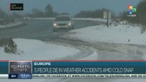 Weather accidents amid cold snap in Europe