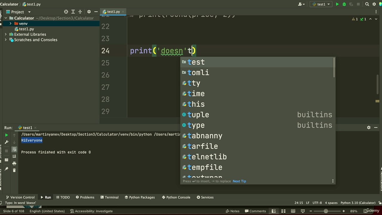 Lesson 07 | Using Python as Calculator |  Playwright Python Course