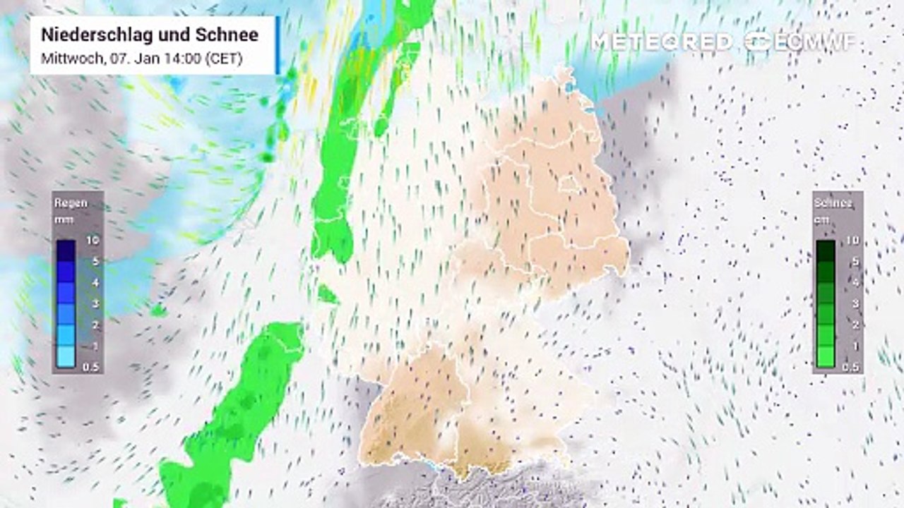 Schneefront aus Westen! Wetterwarnungen ausgegeben