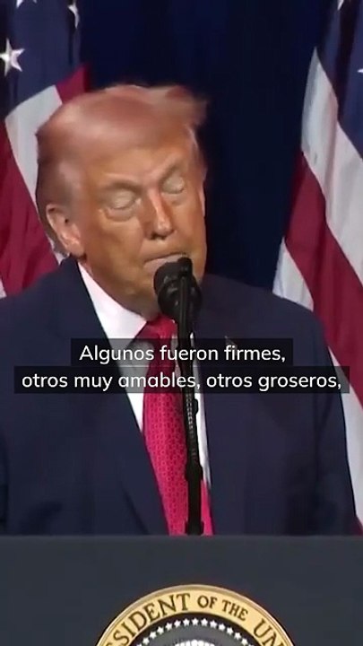 Trump se burla de Macron y de atletas trans