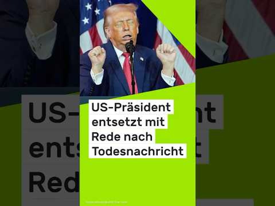 Donald Trump: 'Typisches narzisstisches Verhalten' - Präsident entsetzt mit Rede nach Todesnachricht