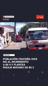 Población cruceña dice no al incremento a Bs 4 y plantea pasaje máximo de Bs 3