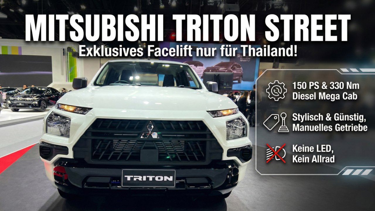 2026 Mitsubishi Triton Street: 17-Zoll-Felgen & 6-Gang-Schaltung
