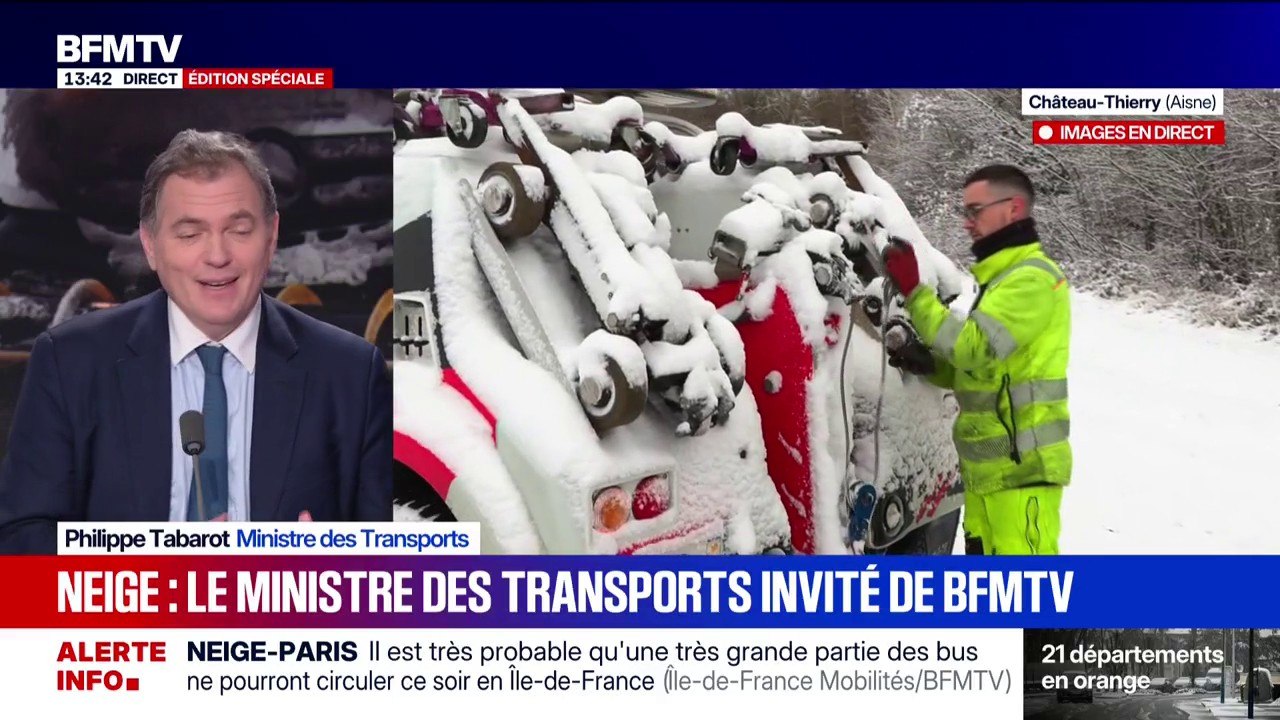 Neige-verglas: "On a besoin d'investir 4,5 milliards d'euros par an sur notre réseau ferroviaire", assure le ministre des Transports