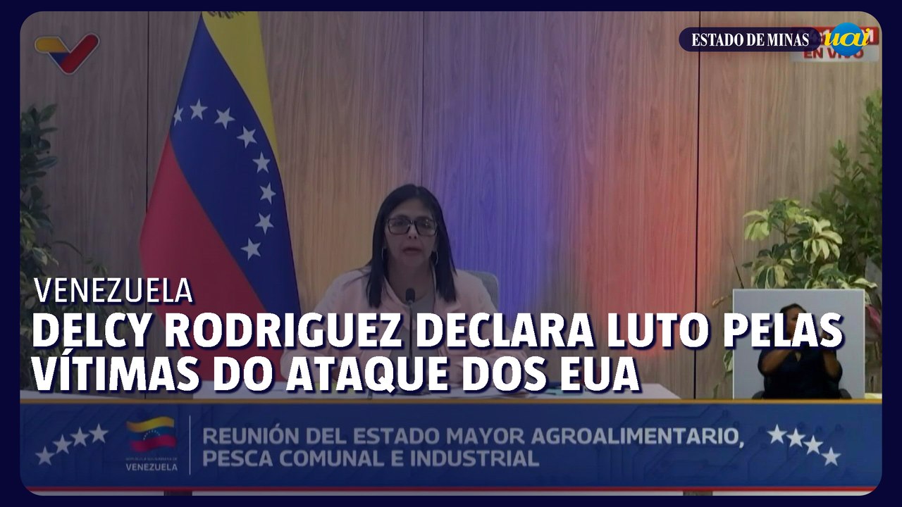 Delcy Rodríguez decreta luto e diz governar Venezuela sem influência externa