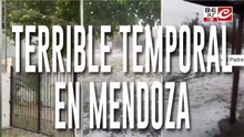 Terrible temporal de lluvia, viento y granizo causó destrozos en Mendoza