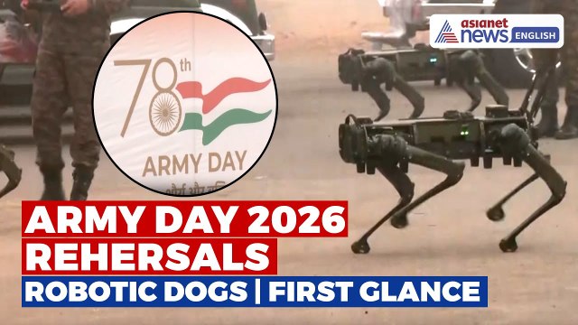 Robotic Dogs at Army Day 2026 Rehearsals in Jaipur | First Glance