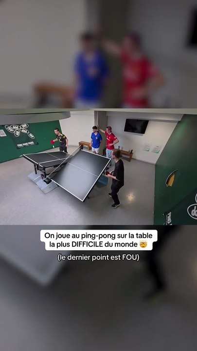 On joue au ping-pong sur la table la plus DIFFICILE du monde (le dernier point est FOU) 🤯🤯