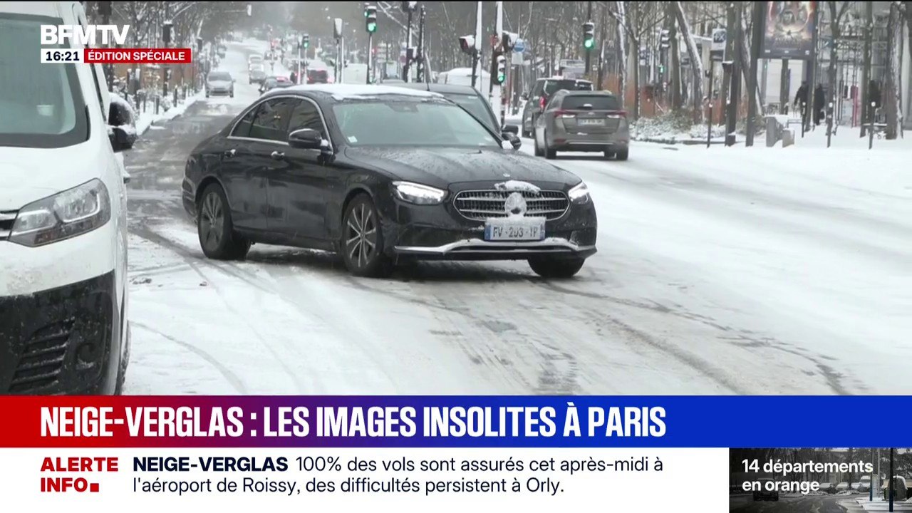 Neige-verglas à Paris: retour sur les images les plus insolites de la journée