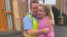 Girl returns from Australia after one year and runs to her dad like a toddler