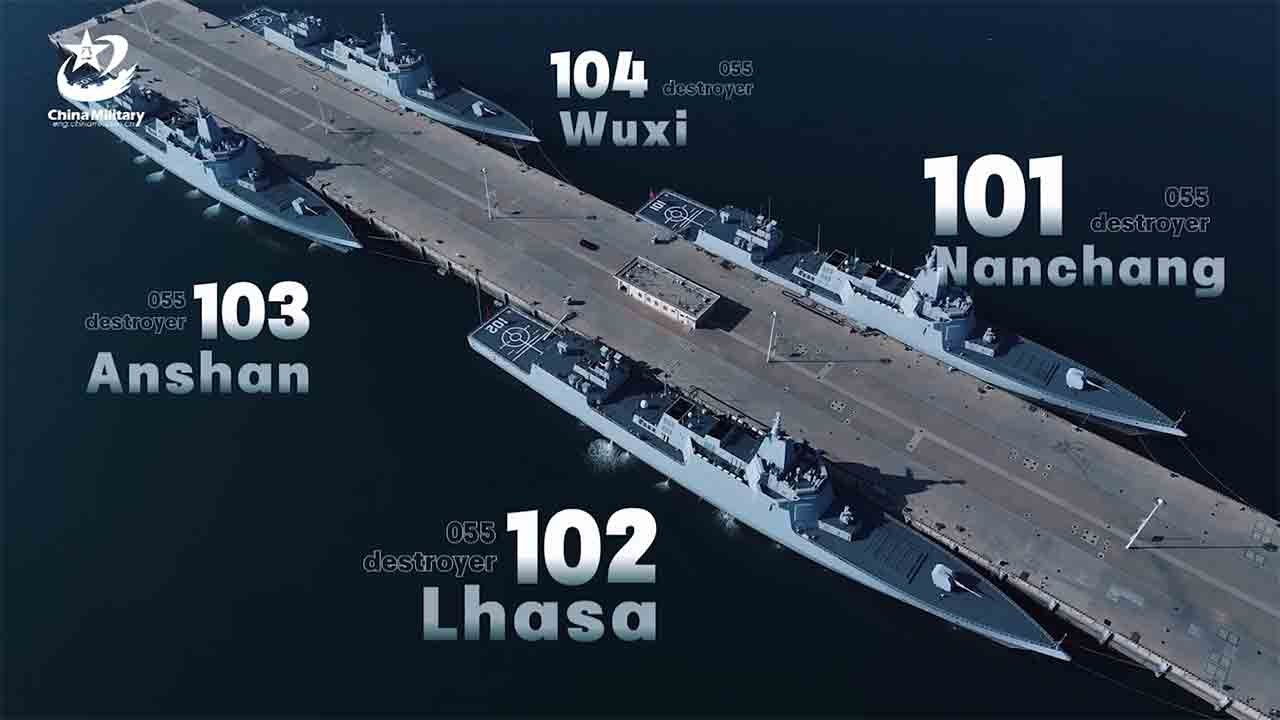 Chinese naval training brings together four Type 055 destroyers and reinforces deterrence message