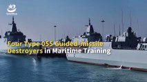 Chinese naval training brings together four Type 055 destroyers and reinforces deterrence message