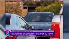 Martín Demichelis y su novia a los gritos en un estacionamiento de Punta del Este
