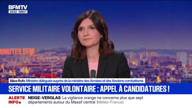 Service militaire volontaire: Je pense qu'on aura beaucoup de candidatures , estime Alice Rufo, ministre déléguée aux Armées