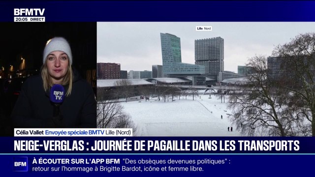 À cause de la neige et du verglas, le trafic ferroviaire en direction de Lille a été fortement perturbé