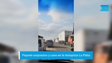 Piquete sorpresivo y caos en la Autopista La Plata