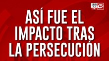 Así fue el impacto tras la persecución
