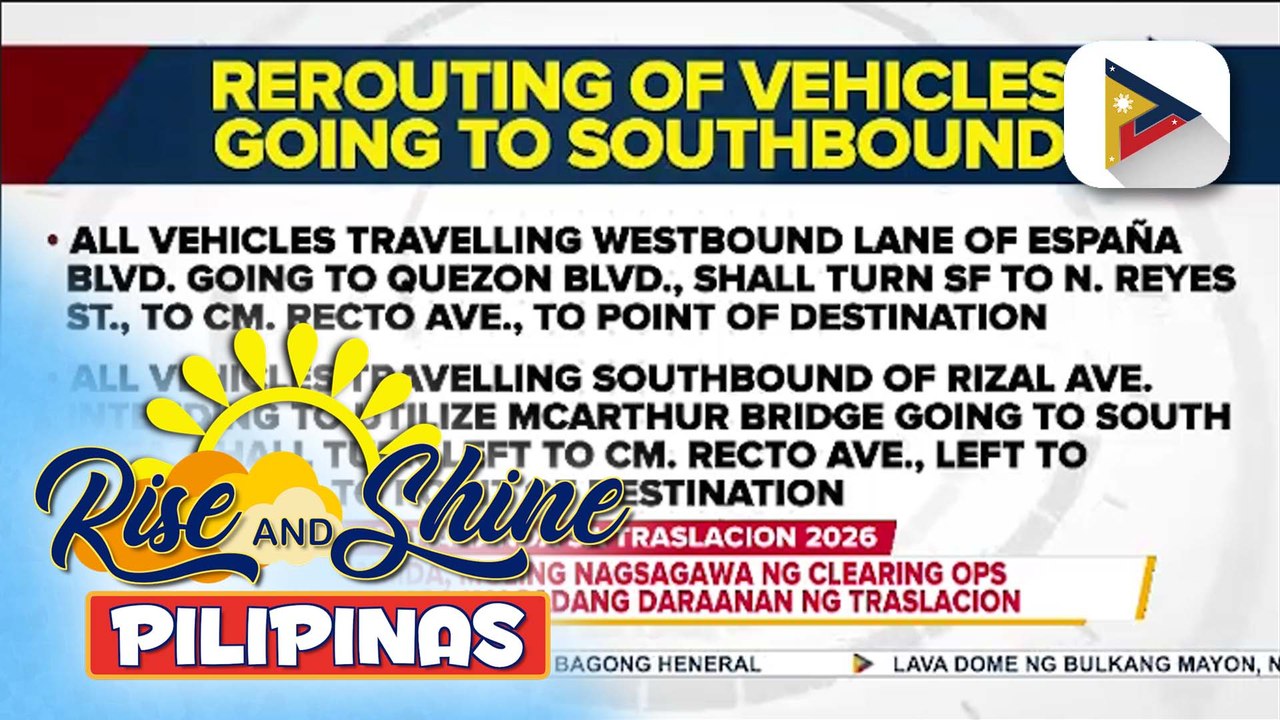 MMDA, muling nagsagawa ng clearing operations sa mga kalsadang daraanan ng #Traslacion2026 ng Poong Hesus Nazareno | ulat ni Bernard Ferrer