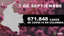 Nuevos muertos y casos de coronavirus en Colombia, septiembre 7