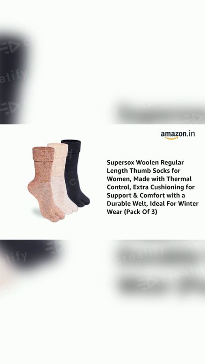 women winter thermal thumb socks pack of 3 | warm & cozy essentials 🧦❄️