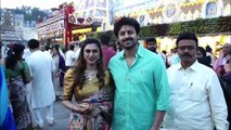 Hero Sriram With His WIfe Visuals @ Tirumala