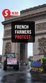 Protesting French farmers bring tractors to Paris