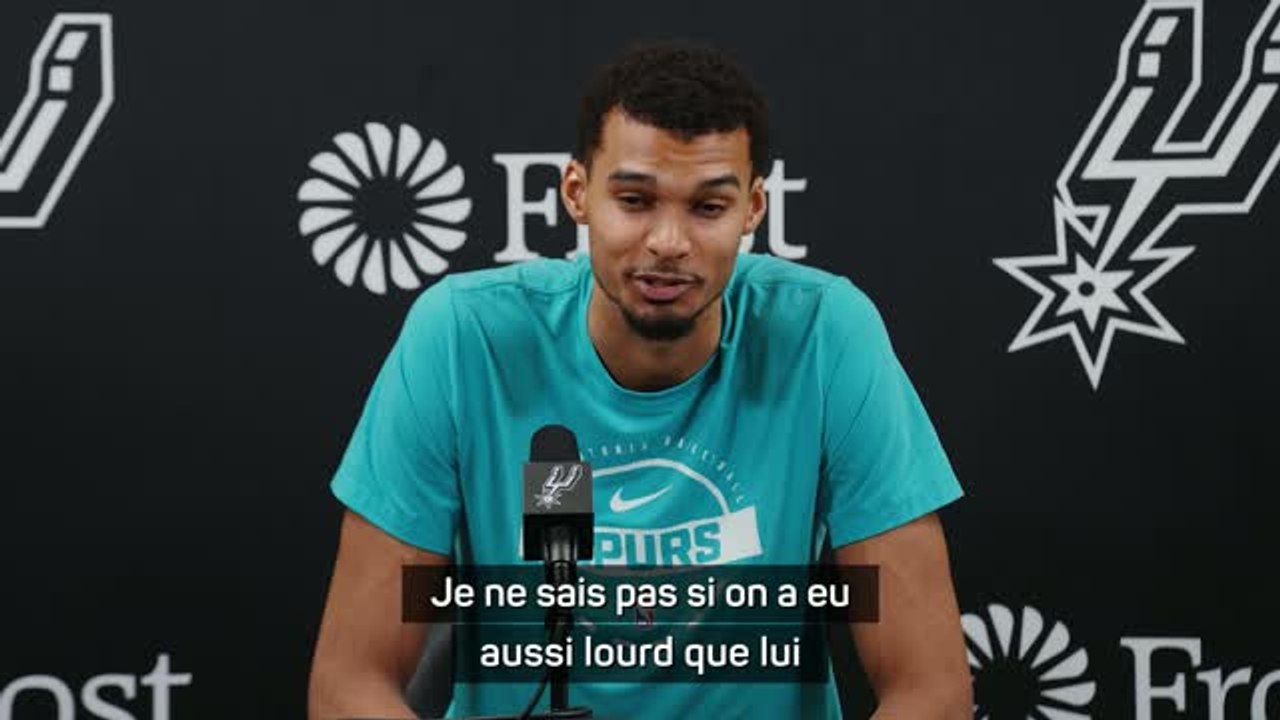 Spurs - Wembanyama : "Léon Marchand ? Je ne sais pas si on a eu aussi lourd que lui en courtside"