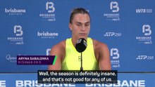 Players 'not protected' over WTA schedule - Sabalenka